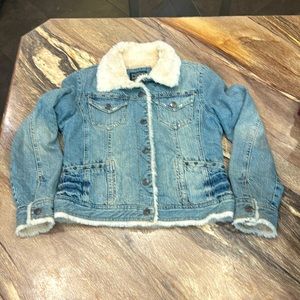 Arizona Jean jacket with very soft lining.  Like new.  Size 14.